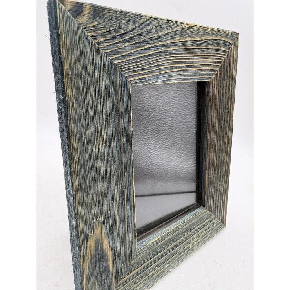 Rustic Distressed Wood Picture Frame Blue Brown Farmhouse 4x6 Tabletop Wall